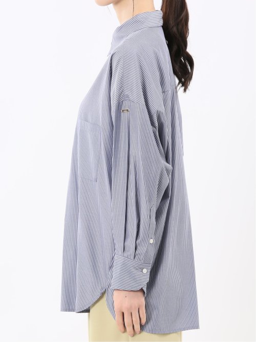 レギュラーカラー 長袖コクーンブラウス