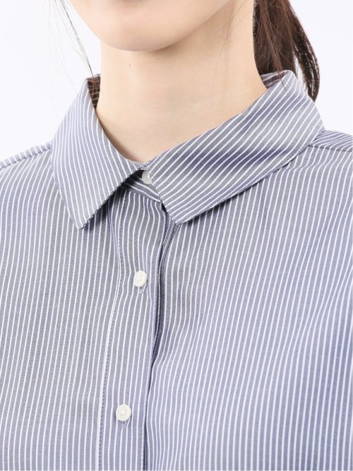 レギュラーカラー 長袖コクーンブラウス