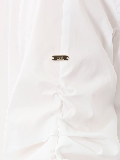 袖ギャザー Vネック プルオーバーブラウス