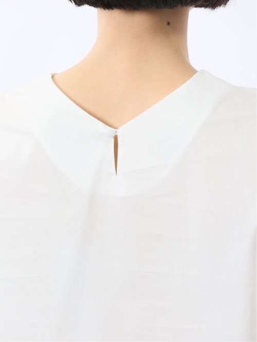 袖ギャザー Vネック プルオーバーブラウス