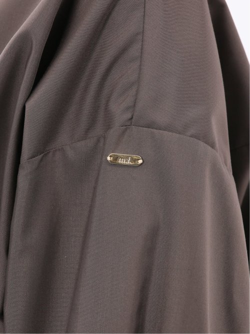 レギュラーカラー 長袖コクーンブラウス