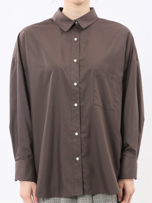 レギュラーカラー 長袖コクーンブラウス