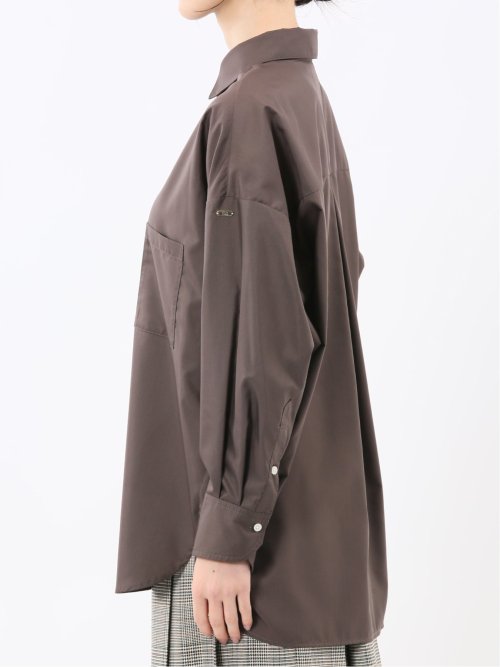 レギュラーカラー 長袖コクーンブラウス