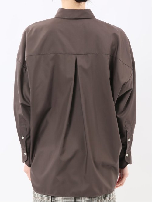 レギュラーカラー 長袖コクーンブラウス