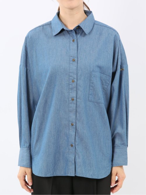 レギュラーカラー 長袖コクーンブラウス