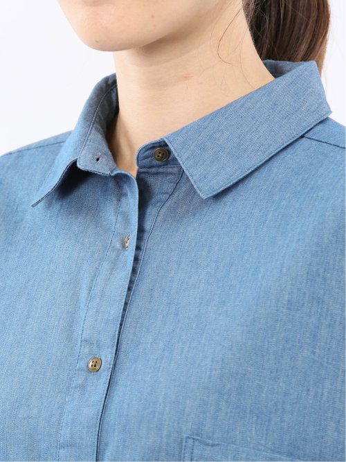 レギュラーカラー 長袖コクーンブラウス