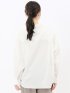 ストレッチ バックタック レギュラーカラー 長袖ブラウス