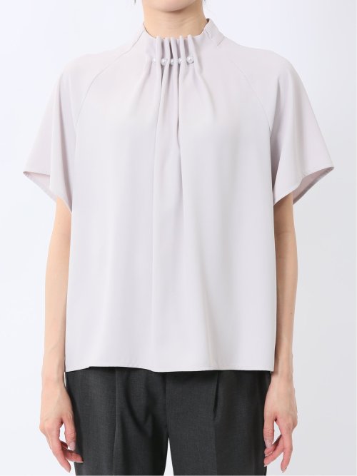 タックパール 半袖プルオーバーブラウス