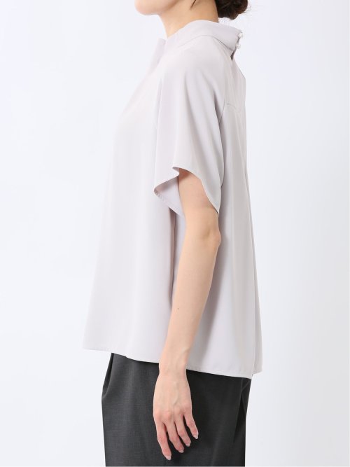 タックパール 半袖プルオーバーブラウス