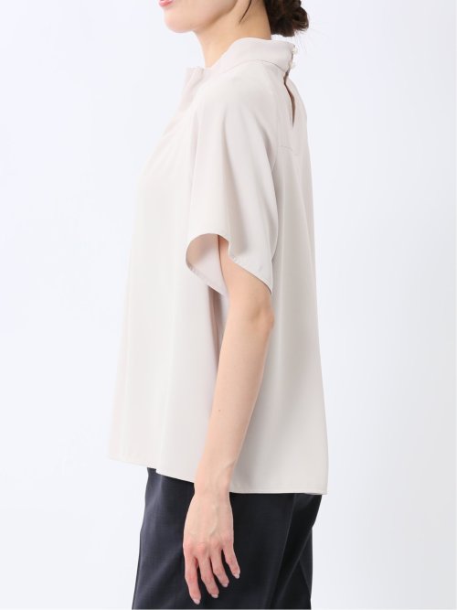 タックパール 半袖プルオーバーブラウス