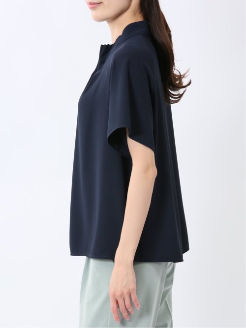 タックパール 半袖プルオーバーブラウス