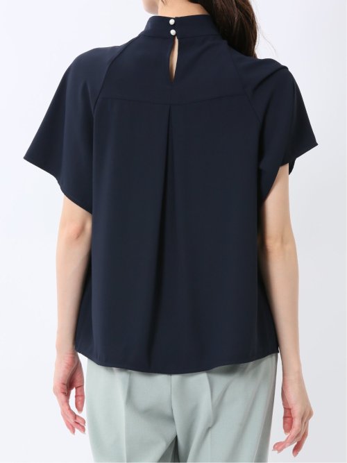 タックパール 半袖プルオーバーブラウス