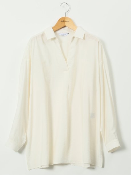 シアーワッシャー プルオーバーシャツチュニック