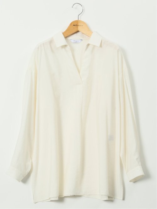 シアーワッシャー プルオーバーシャツチュニック