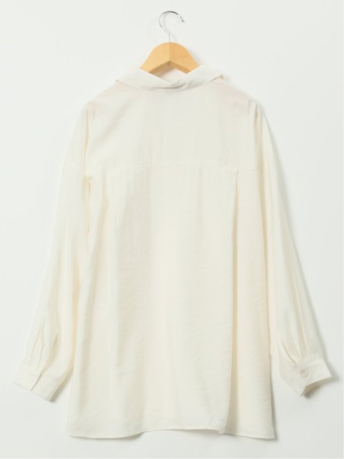 シアーワッシャー プルオーバーシャツチュニック