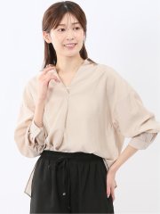 シアーワッシャー プルオーバーシャツチュニック