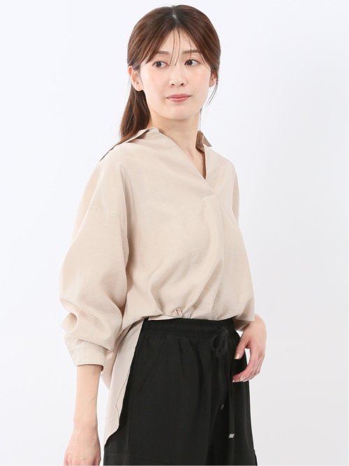シアーワッシャー プルオーバーシャツチュニック