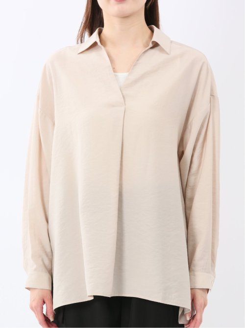 シアーワッシャー プルオーバーシャツチュニック