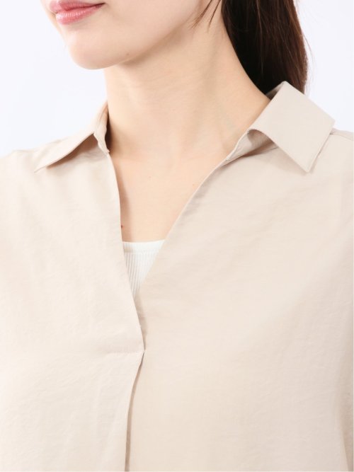 シアーワッシャー プルオーバーシャツチュニック