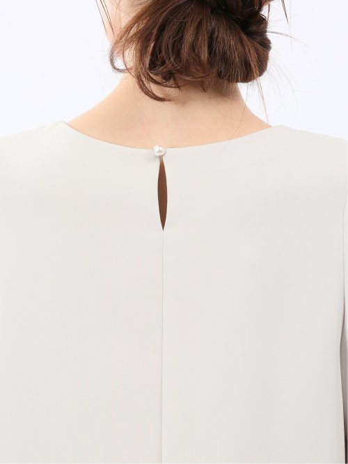 トリアセライク 半袖 プルオーバーブラウス(セットアップ可能)