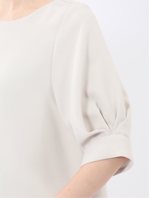 トリアセライク 半袖 プルオーバーブラウス(セットアップ可能)