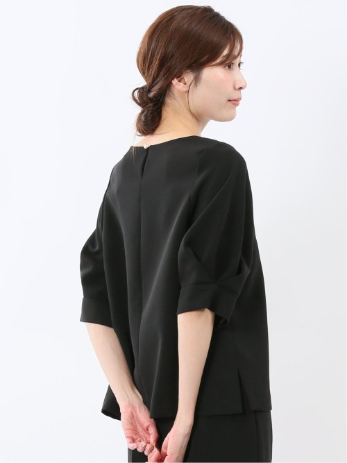 トリアセライク 半袖 プルオーバーブラウス(セットアップ可能)