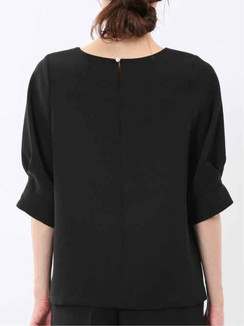 トリアセライク 半袖 プルオーバーブラウス(セットアップ可能)