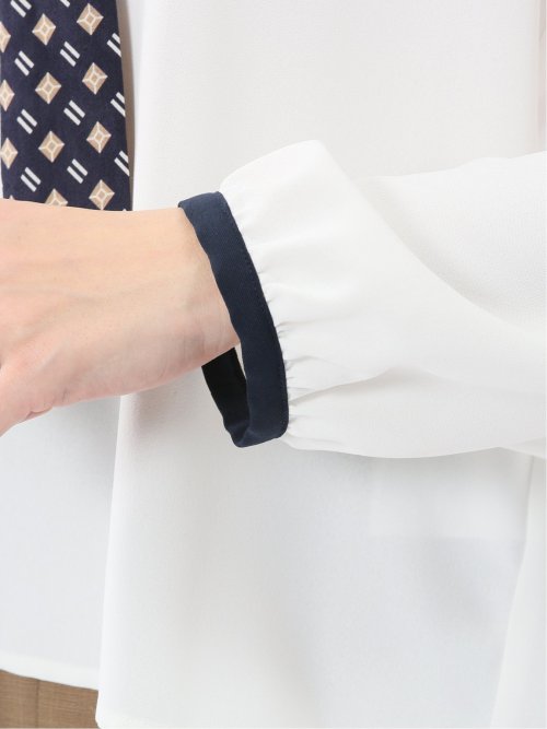 スカーフタイ プルオーバーブラウス