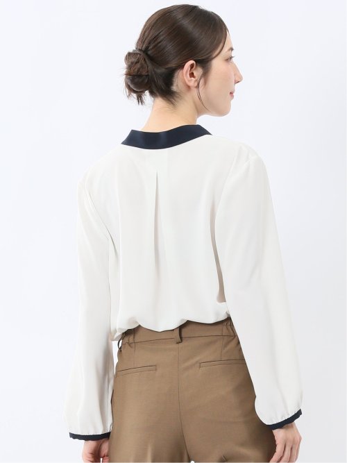 スカーフタイ プルオーバーブラウス