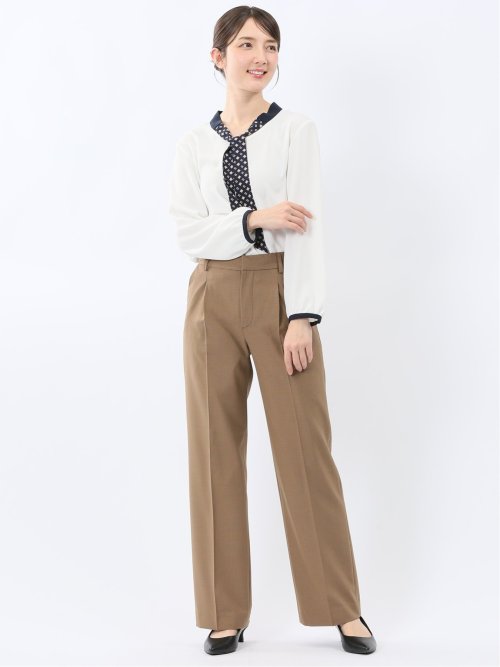 スカーフタイ プルオーバーブラウス