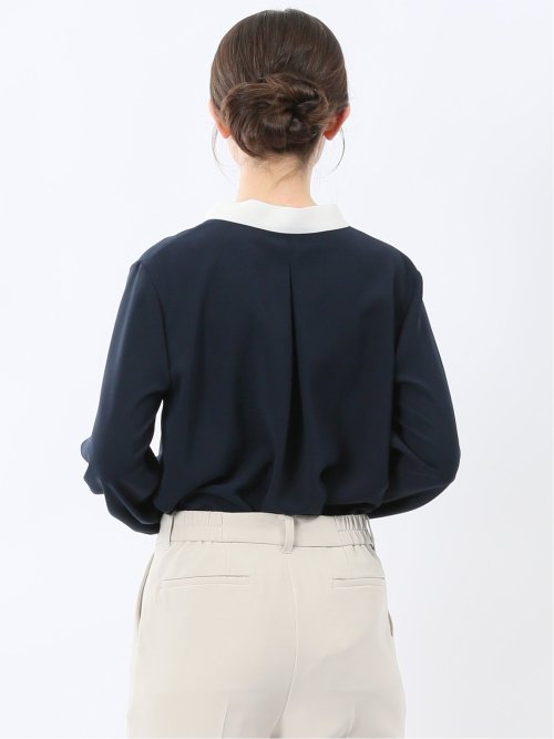 スカーフタイ プルオーバーブラウス