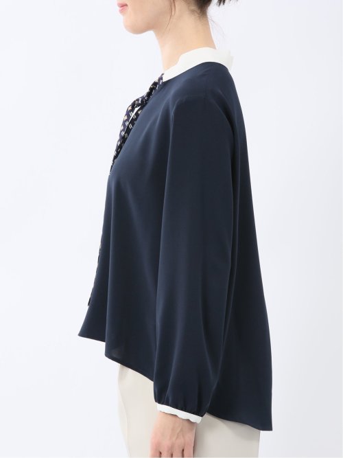 スカーフタイ プルオーバーブラウス