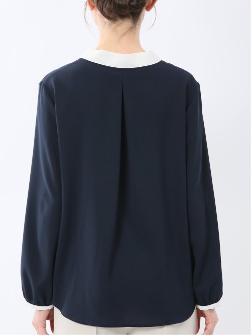 スカーフタイ プルオーバーブラウス