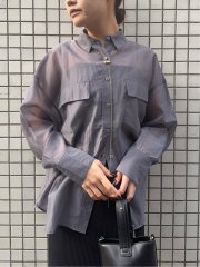 ドロー/DRAW シアー オーバーシャツ
