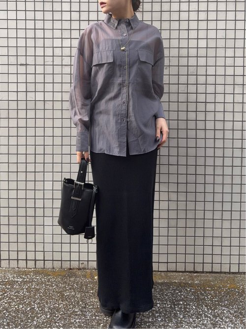 ドロー/DRAW シアー オーバーシャツ