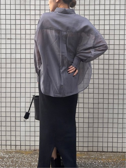 ドロー/DRAW シアー オーバーシャツ