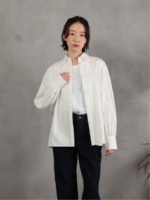 ドロー/DRAW 綿100% ボリューム袖 ブラウス