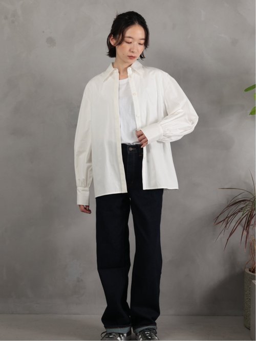ドロー/DRAW 綿100% ボリューム袖 ブラウス