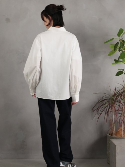ドロー/DRAW 綿100% ボリューム袖 ブラウス
