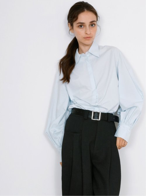 ドロー/DRAW 綿100% ボリューム袖 ブラウス