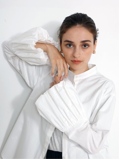 balloon cuff blouse