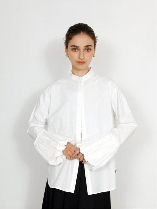 ドロー/DRAW 綿100% バルーン袖 ブラウス