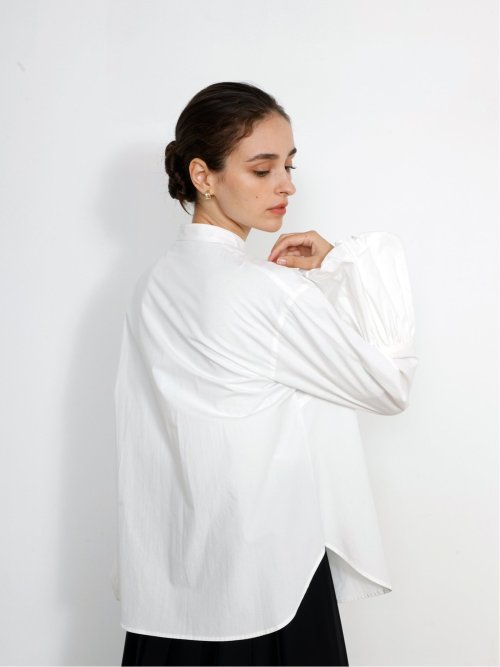 ドロー/DRAW 綿100% バルーン袖 ブラウス