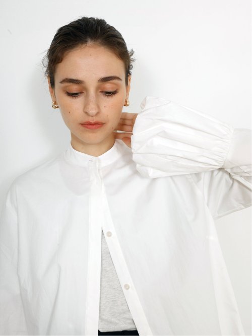 ドロー/DRAW 綿100% バルーン袖 ブラウス