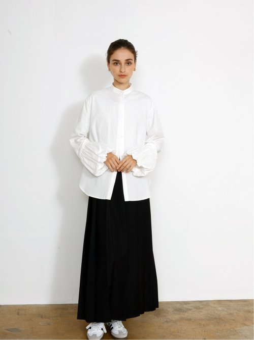 ドロー/DRAW 綿100% バルーン袖 ブラウス