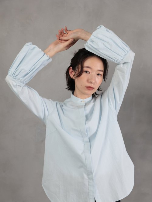 ドロー/DRAW 綿100% バルーン袖 ブラウス