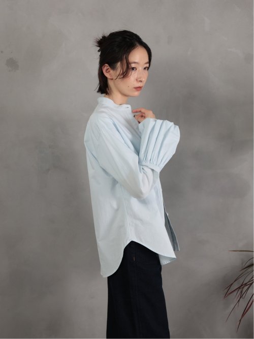 ドロー/DRAW 綿100% バルーン袖 ブラウス