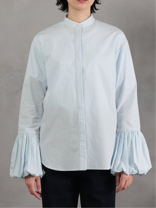 ドロー/DRAW 綿100% バルーン袖 ブラウス
