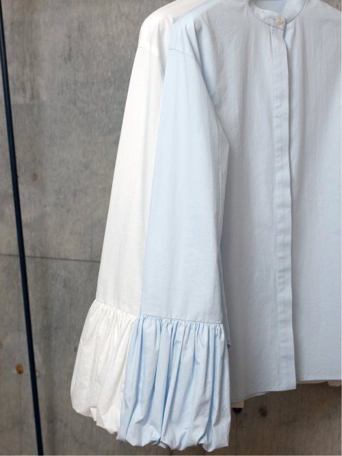 ドロー/DRAW 綿100% バルーン袖 ブラウス