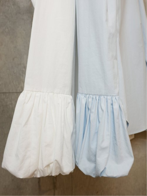 ドロー/DRAW 綿100% バルーン袖 ブラウス